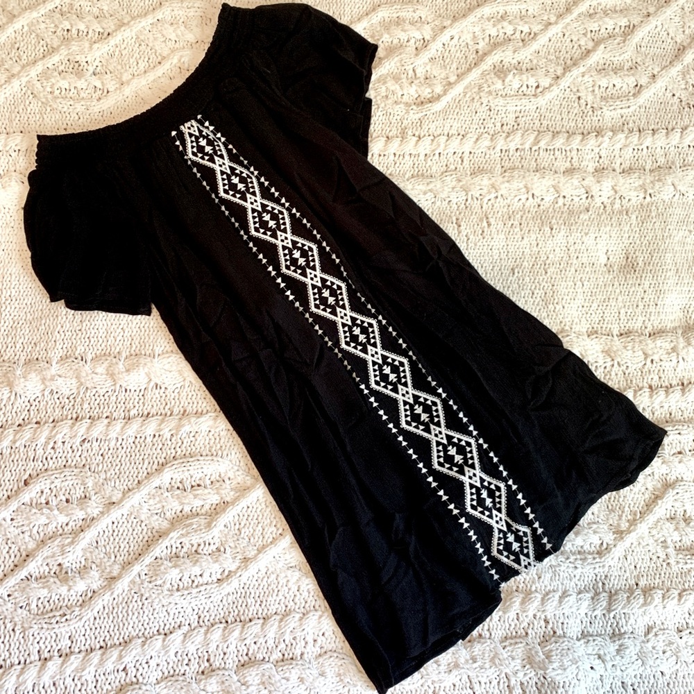 {Speechless} Boho Diamond Off The Shoulder dress
